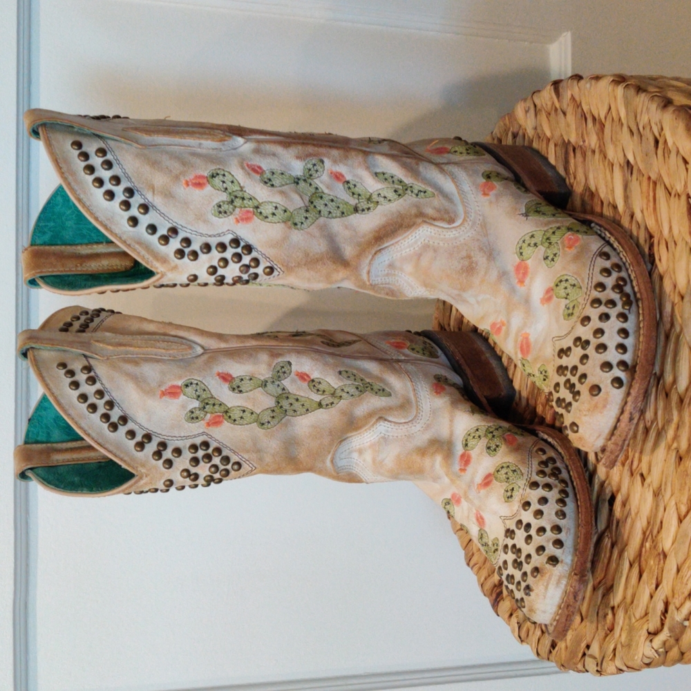 Corral Cactus Cowboy Square Toe Boots